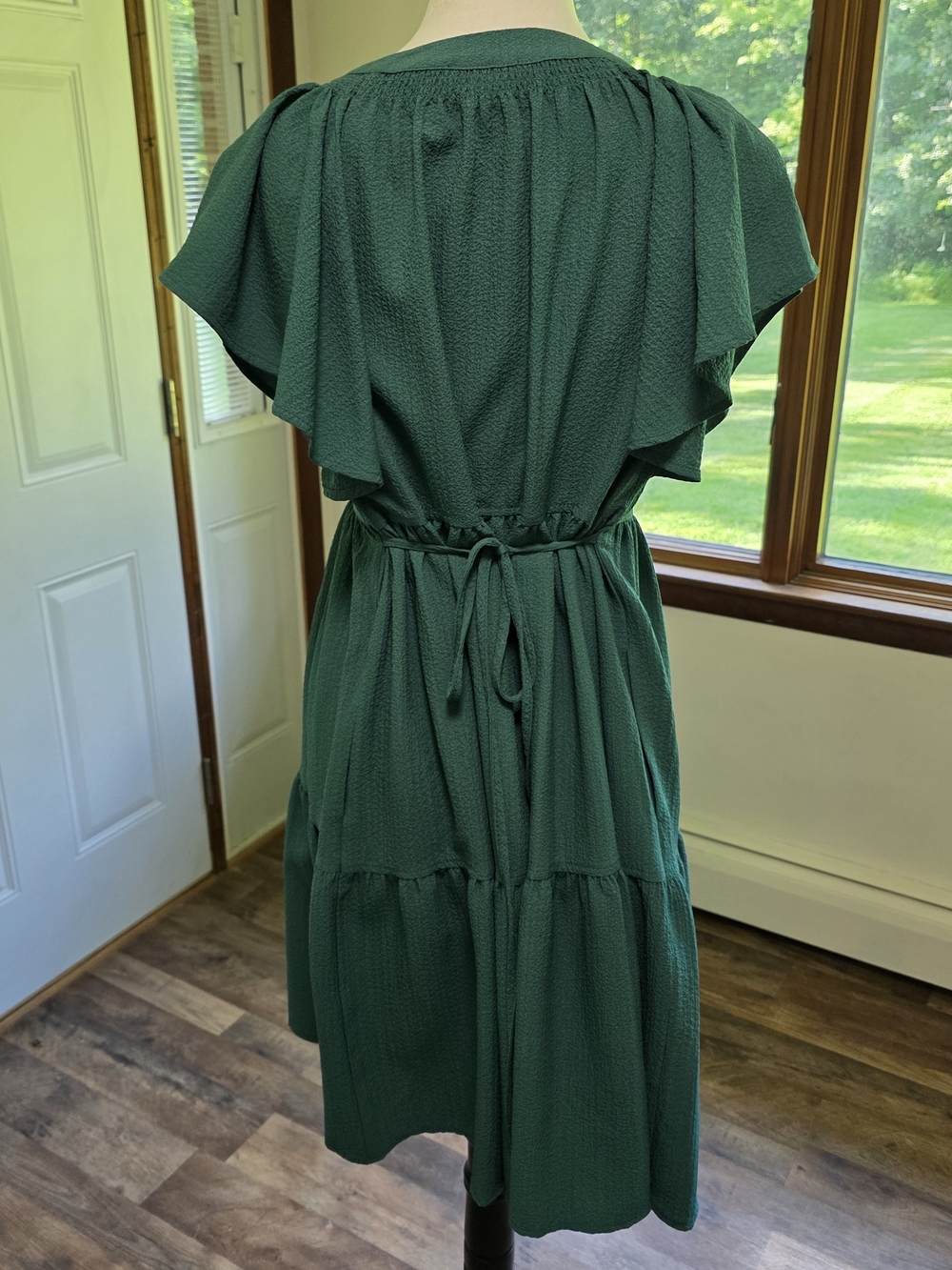 Calvin Klein Flutter-Sleeve Tiered Mini Dress - Picture 5 of 12